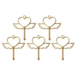 5 pi�ces mini exquis hollow charms uv resin crafts lunette charm pendentifs