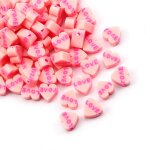 50 / 100pcs coeur intercalaire perles perles de couleur pour bracelet de bijoux diy