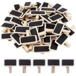 50 pack mini note tableau noir en bois tableaux carr�s trombones, photo en bois