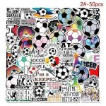 50 pcs coupe du monde de football graffiti autocollant pvc autocollant cadeau de nol
