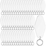 50 pcs motel porte - cls vierge sublimation pour bricolage artisanat ornement c