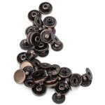 50 set pure laiton boutons pression rond bouton tissu bagages dcoration accessoires (15mm bronze)