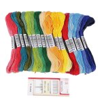 50 skeins bracelet de fil de broderie string avec aiguilles pour bracelet d'amiti