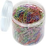500pcs trombones colors avec bote en plastique de trombones pour la papeterie de bureau 33mm 20 couleurs ...