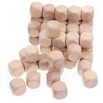 50pcs blanc en bois ds blocs carrs inachevs 6 cts cubes de bois jouets