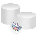 50pcs clair cercle acrylique, 4 pouces acrylique cercle blancs pour marqueurs, cartes de visite, coupe ...