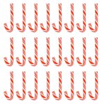 50pcs rouge et blanc fait a la main sucre de no�l canne miniature