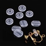 50pcs silicone clip boucle d'oreille coussin housse pour confort clip oreille bijoux fabrication fournitures ... 50pcs silicone clip boucle d'oreille coussin housse pour confort clip oreille bijoux fabrication fournitures ...