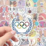 52 stickers jeux olympiques de paris fun sports graffiti body creative decoration handbook diy autocollants ...