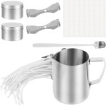 57 pices diy kit de fabrication de bougies, bricolage parfumes ensemble de bougies avec pot a fondre, ...