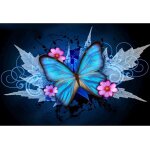 5d diamant peinture kit complet perceuse maple laisser papillon diy strass a broder au point de croix ...