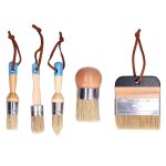5pcs craie cire brosse a peinture pour meubles cire peinture projets bricolage arts fournitures