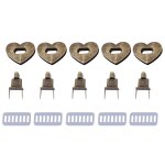 5sets coeur en m�tal fermoir tour serrure twist lock quincaillerie sac a main sac accessoire (bronze) ...