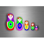 5x autocollant sticker voiture moto tuning poupee russe decoration r2
