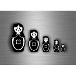 5x autocollant sticker voiture moto tuning poupee russe decoration r3