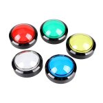 5x boutons d'arcade 60mm d�me 2, 36 pouces led bouton poussoir avec micro - interrupteur pour console ...