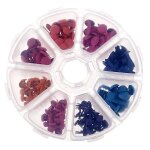 5x200 pieces mixed scrapbooking pearl flower round brads cardmaking diy crafts