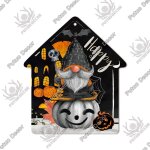 6. 3x5. 5 pouces - panneau mural en bois, petite maison, joyeux halloween, signe jack, lanternes suspendues ...