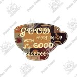6. 7x4. 7 pouce - plaque dcorative rustique en forme de tasse, en bois, pour caf, cuisine
