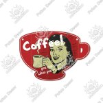6. 7x4. 7 pouce - plaque dcorative rustique en forme de tasse, en bois, pour caf, cuisine