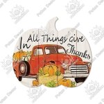 6. 7x6 pouces - plaque en bois en forme de citrouille, dcoration personnalise pour thanksgiving, salon, ...