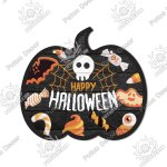 6. 7x6 pouces - signe en bois'halloween, plaque en forme de citrouille suspendue, pour tours ou friandises, ...
