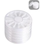 6 pcs 12 compartiments strass bote, nail art dcoration bijou bote de roue vide clair