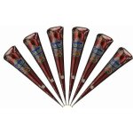 6 pcs frache qualit fonc brun naturel henn mehndi cnes temperory tattoos - xdd