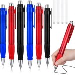6 pcs grands stylos jumbo pen en vrac avec recharges stylos a bille extra larges