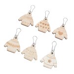 6 pcs marqueurs de point en bois amovible pour tricot et crochet l�ger polyvalent verrouillage marqueur ...