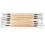 6 pièces manche en bois outils en céramique cire poterie argile sculpture délicate et compacte outil ... 6 pièces manche en bois outils en céramique cire poterie argile sculpture délicate et compacte outil ...