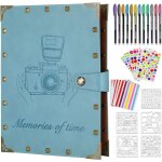 60 pages album photo scrapbooking en cuir rivets d'époque kit album scrapbooking pour familial, mariage, ... 60 pages album photo scrapbooking en cuir rivets d'époque kit album scrapbooking pour familial, mariage, ...