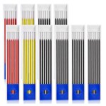 60 pcs 2, 8 mm mine de recharge de crayon, recharges de crayon de charpentier solide pour le travail ...