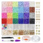 6000 perles dargile polymre pour accessoires de bijouterie diy bracelet collier boucles doreilles kit ...