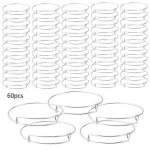 60pcs alliage fil bracelet extensible bracelet blanc manchette fil bracelets