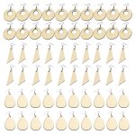 Boucles d'oreilles vierges en bois inachev� avec trous et boucles d'oreilles crochets pour la fabrication ...