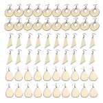 60pcs boucles d'oreilles vierges en bois pendentif inachev� eardrop accessoires bricolage artisanat pour ...