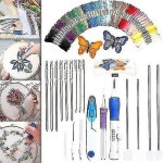 Broderie punch needle kit ensemble d'outils de couture 69 pcs