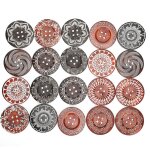 6cm 20pcs mixte motif 4holes bois couture boutons pour pull pardessus dcor