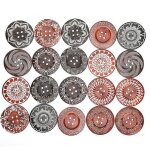 6cm 20pcs mixte motif 4holes bois couture boutons pour pull pardessus d�cor
