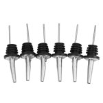 6pcs en acier inoxydable spiritueux vin verseur bouchon liqueur cocktail