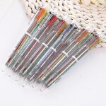 6pcs / set 6 - en - 1 stylos a bille r�tractables stylos multicolores pour les fournitures de bureau ...