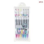 6pcs / set surligneur effaable marqueur de stylo pastel liquid chalk fluorescent pencil dessin