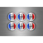 6x autocollant sticker voiture pommeau vitesse drapeau france boitier levier
