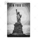 7. 8x11. 8 pouces - affiche vintage new york, plaque mtallique rtro britannique, caf, bar, maison, ...