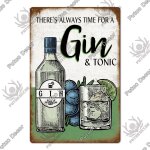 7. 8x11. 8 pouces - plaque'alcool en m�tal, vintage, marque gin, signe de vin, pour la maison, cuisine, ...