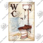 7. 8x11. 8 pouces - plaque de dcoration pour les toilettes, style drle, en etain, vintage, art, dcor, ...