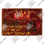 7. 8x11. 8 pouces - plaque mtallique pour barbecue, signes mtalliques vintage, peinture en fer pour ...