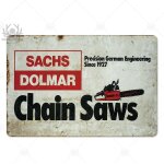 7. 8x11. 8 pouces - plaque de scie a chane en mtal, dcor mural vintage, en etain, pour homme, grotte ...