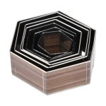 7 pi�ces 20 - 50mm hexagonale en forme de cuir artisanat coupe moule die pour maroquinerie bricolage